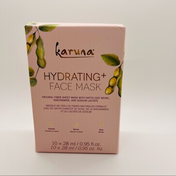NWT Karuna Hydrating+ Facial Sheet Mask:Soybean & Hyaluronic Acid Help Restore - Picture 3 of 13